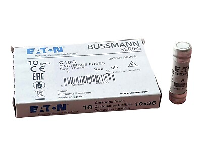#ad 10pcs box ORIGINAL Bussmann C10G8 C10G 8A 500Vac Cartridge Fuse 10x38mm $45.60