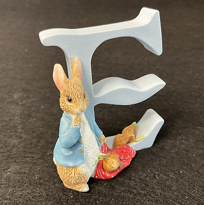 #ad Beatrix Potter Alphabet Letter E Peter Rabbit w Onions A4997 Figurine Art Decor C $29.99