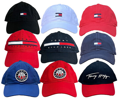 #ad Tommy Hilfiger classic embroidered tommy flag logo signature hat baseball cap $13.99