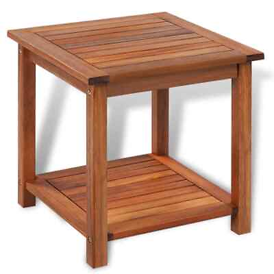 #ad 2021 Outdoor Acacia Wood End Table Oil Finished Garden Patio Porch Furniture US $66.59