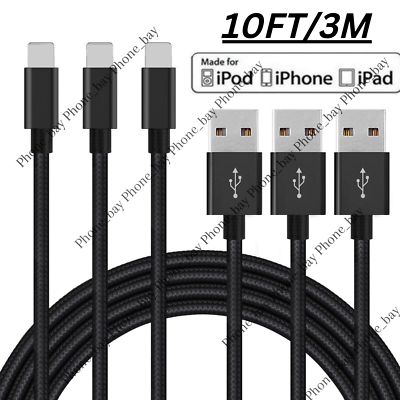 #ad For iPhone 6 7 8 11 14 USB Fast Charger Cable 10FT Heavy Duty Charging Data Cord $7.60