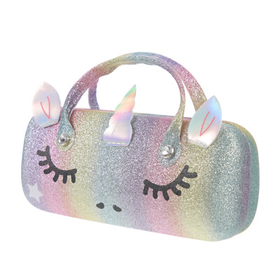 #ad Girls Eyeglass Pouch Unicorn Glasses Case with Handle $11.99