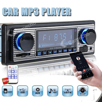 #ad Car Radio Bluetooth Vintage FM MP3 Player USB Classic Stereo Audio Receiver AUX $17.95