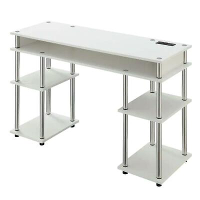 #ad Convenience Concepts Student Desk White Built in Charging Station 47.25 in. W $152.86
