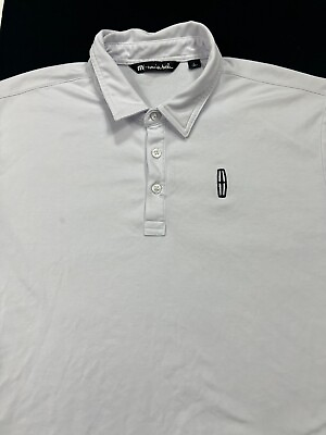 #ad Travis Mathew Polo Shirt LINCOLN White Short Sleeve Performance Golf Men#x27;s L $16.99