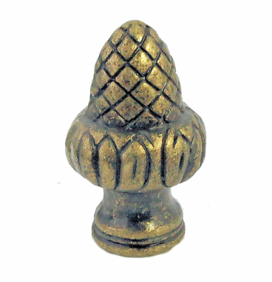 #ad ACORN ANTIQUE BRASS LAMP SHADE FINIAL A 1 $3.88
