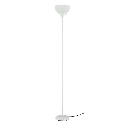 #ad 71quot; Floor Lamp w Shade White Plastic Modern Home Office Any Room NO Bulb $10.79