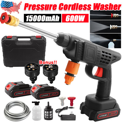 #ad 48V MAX Portable Cordless High Pressure Washer Power Cleaner Kit w Storage Case $38.79