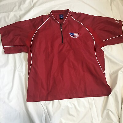 #ad Mizuno Teamwear Mens Activewear Shirt Sz Lar Red Windbreaker 1 4 Zip Nylon Shell $15.00