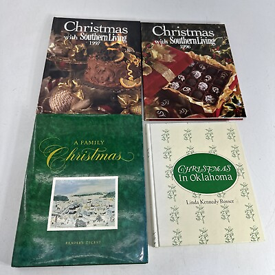 #ad Lot Of 4 Christmas Books Southern Living Hardcover Cookbooks More $35.00
