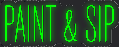 #ad Paint Sip Green 24x10 inches Neon LED Sign Decor Wall Lights Brighten Store $279.99