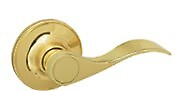 #ad Dummy Door Lever Wave Style Lever Polished Brass Finish $7.49