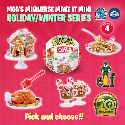 #ad MGA Miniverse Make It Mini WINTER HOLIDAY SERIES Craft Kits Pick and choose $14.98