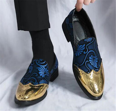 #ad New Men Golden Toe Dress Shoes Tassel Formal Dress Loafers Slip On Classic PARTY $39.43