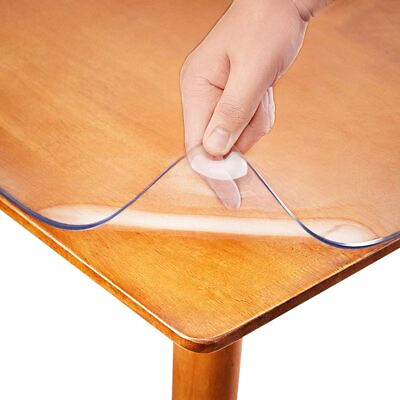 #ad 1.5mm Clear Office Desk Cover Protector 16×30 Inch Table Protector Rectangula... $21.79