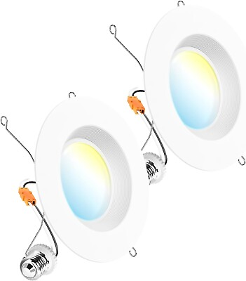#ad 2 Pack Sunco 6 inch Dimmable LED Recessed Downlight 5CCT 13W 1050LM Damp Rated $6.99