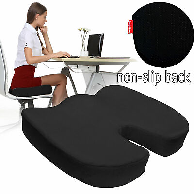#ad Non Slip Memory Foam Coccyx Orthopedic Seat Office Chair Cushion Pain Relief Blk $18.99