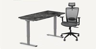 #ad E5 pro Adjustable Standing Desk Brand New In Box W An Ergonomic Office Chair $900.00
