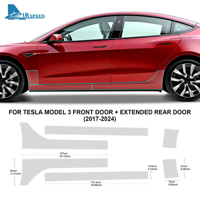 #ad Side Skirt Precut Paint Protection Film Clear PPF For Tesla Model 3 2017 2024 $52.99