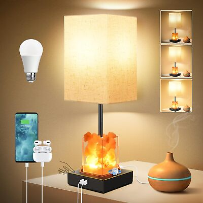#ad Touch Table Lamps with USB Ports 3 Way Dimmable Bedside Nightstand Lamp with ... $44.66