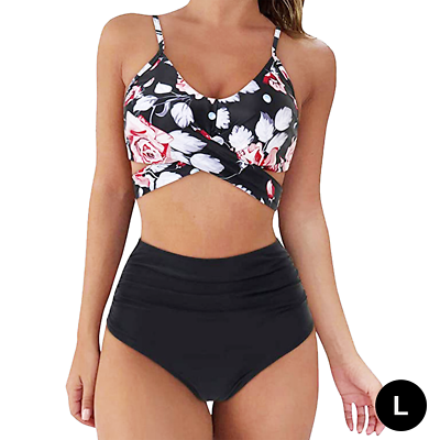 #ad Women Sexy Soild Print Bikini Set Push Up Bathing Swimwear High Waist Swimsuit $18.04