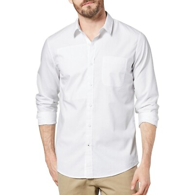 #ad DOCKERS NEW Men#x27;s Slim Fit Mix pattern Pocket Button Front Shirt TEDO $19.98