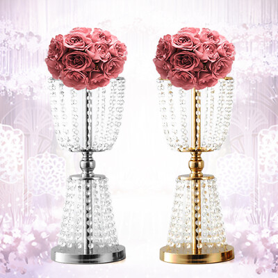 #ad 2 Packs Wedding Crystal Stand Exquisite Flower Stand Wedding Decorative Rack $21.00