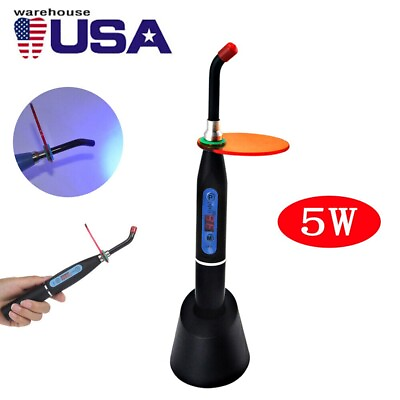 #ad Dental 5W Wireless Cordless LED Curing Light Lamp 1500mw 5W Cure Tool CE $22.99