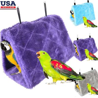 #ad Pet Nest Plush Bird Cave Cage Warm Hanging Sleeping Bed Hut Tent Parrot Hammock $6.80