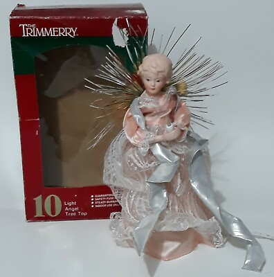 #ad 10 Light Porcelain Angel Christmas Tree Top 10quot; The Trimmery $14.08