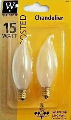 #ad 70871 2 Count 15 Watt Frosted Chandelier Light Bulb Quantity 10 20 Bulbs $24.83