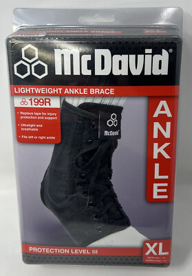 #ad New McDavid UltraLight Weight Ankle Brace W Straps 199R Protection III Size XL $13.99