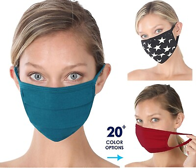 #ad 3 Pack Soft Cotton Face Mask Double Layer Breathable Reusable Washable Color $5.99