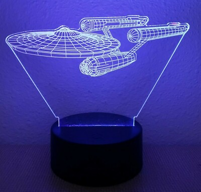 #ad Star Trek USS Enterprise 3D LED Night Light 7 Colors 2.25 inch x 7 inch Display $19.99