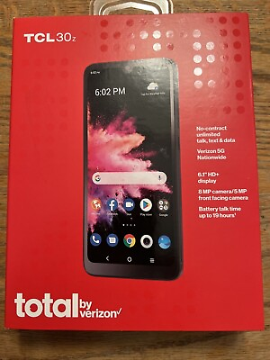 #ad Total By Verizon TCL 30Z Prepaid Smartphone 32GB 6.1” HD 8MP Brand New $39.88