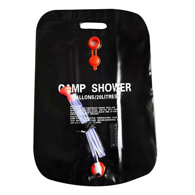 #ad 20L Camping Shower Portable Compact Solar Sun Heating Bath Bag Outdoor Travel $43.75