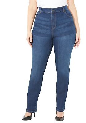 #ad Catherines Women#x27;s Plus Size Right Fit Curvy Modern Slim Leg Jean $49.91