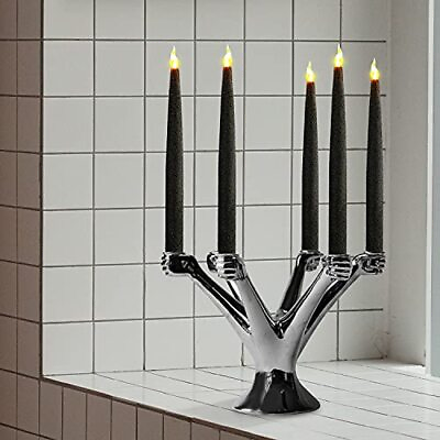 #ad Black Led Taper Candles Window Candles Candle Lights Long Candles Battery Powere $24.49