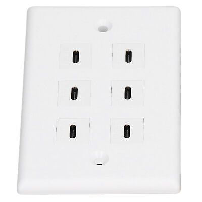 #ad New 6 Port USB Receptacle Outlet Type C USB Outlet Plug Wall Wide Applicabil BEA $13.59