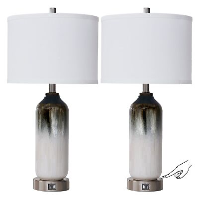 #ad Set of 2 Modern Touch Table Lamps for Living Room 3 Way Dimmable Vintage Nights $96.57