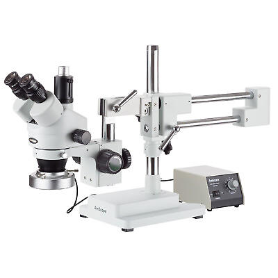#ad 7X 45X Trinocular Zoom Stereo Microscope with Heavy duty Metal 80 LED Ring Light $639.99