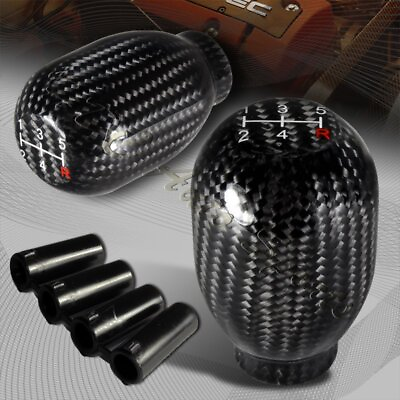 #ad Real Carbon Fiber Type R Manual Throw 5 Speed Gear Shift Shifter Knob Universal $21.99