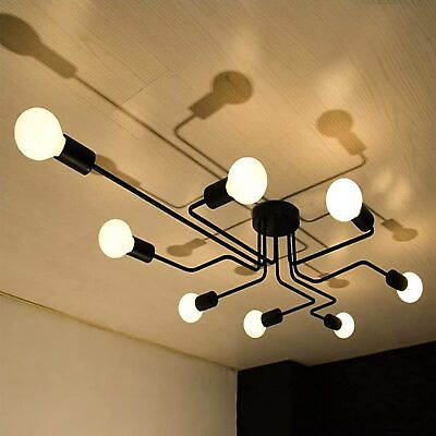 #ad #ad Modern Ceiling Lamp LED Flush Mount Black Fixture Bedroom Hallway Light Kitchen $73.59