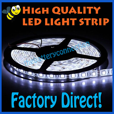 #ad 16ft Cool White 5630 Super Bright Waterproof LED Strip Light DC12V 5A W 3M Tape $6.99