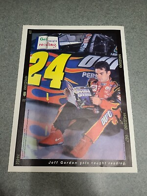 #ad 2004 NASCAR Jeff Gordon Gets Caught Reading Vintage Magazine Print Ad 8x11 $9.00