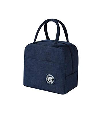 #ad 5.5 L Navy Blue Bear Small Lunch Bags for Women Portable Insulation Bags Reus... $20.97
