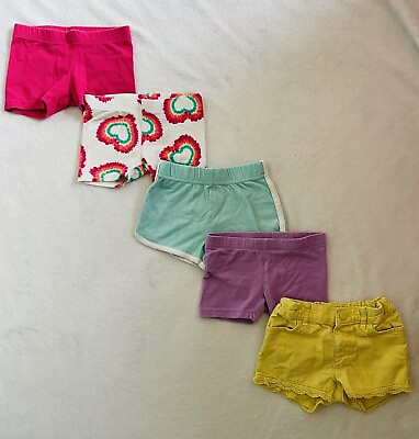 #ad Toddler Kids Shorts Size 2 3T Set Of 5 Different Brands Colors And Styles $15.00