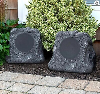 #ad ITSBO 513PS5 Outdoor Rock Speaker Pair Wireless Solar Bluetooth Speakers $101.00