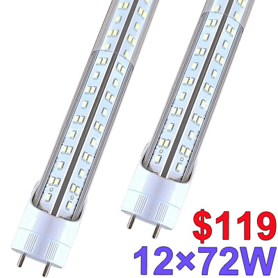 #ad 72W 48 inch 4ft LED Fluorescent Tube Light Bulb G13 T8 T12 Lamp Fixture $119.58