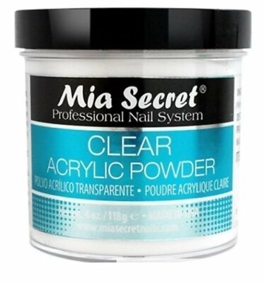 #ad Mia Secret Professional Acrylic Nail System Clear Acrylic Powder 4 oz. $17.95